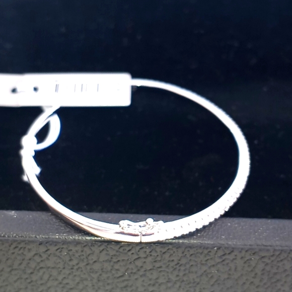 Nordstrom Silver Cubic Zirconia Bangle Bracelet - Picture 13 of 13